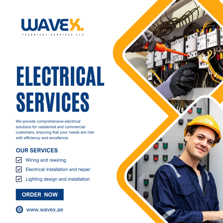 Blue And White Modern Electrical Service Instagram Post 768x768